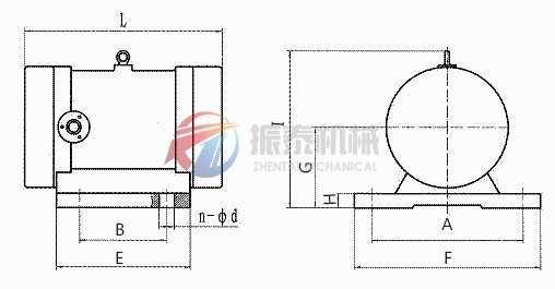 YZS系列振動電機(jī)外形圖